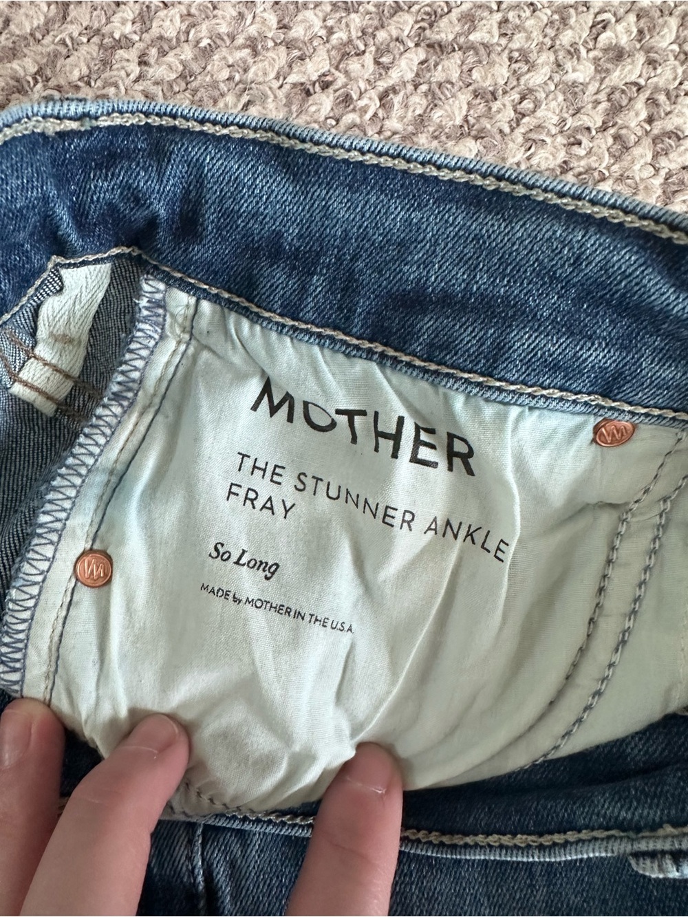 Mother denim the stunner ankle fray in so long size 26 - Picture 4 of 8